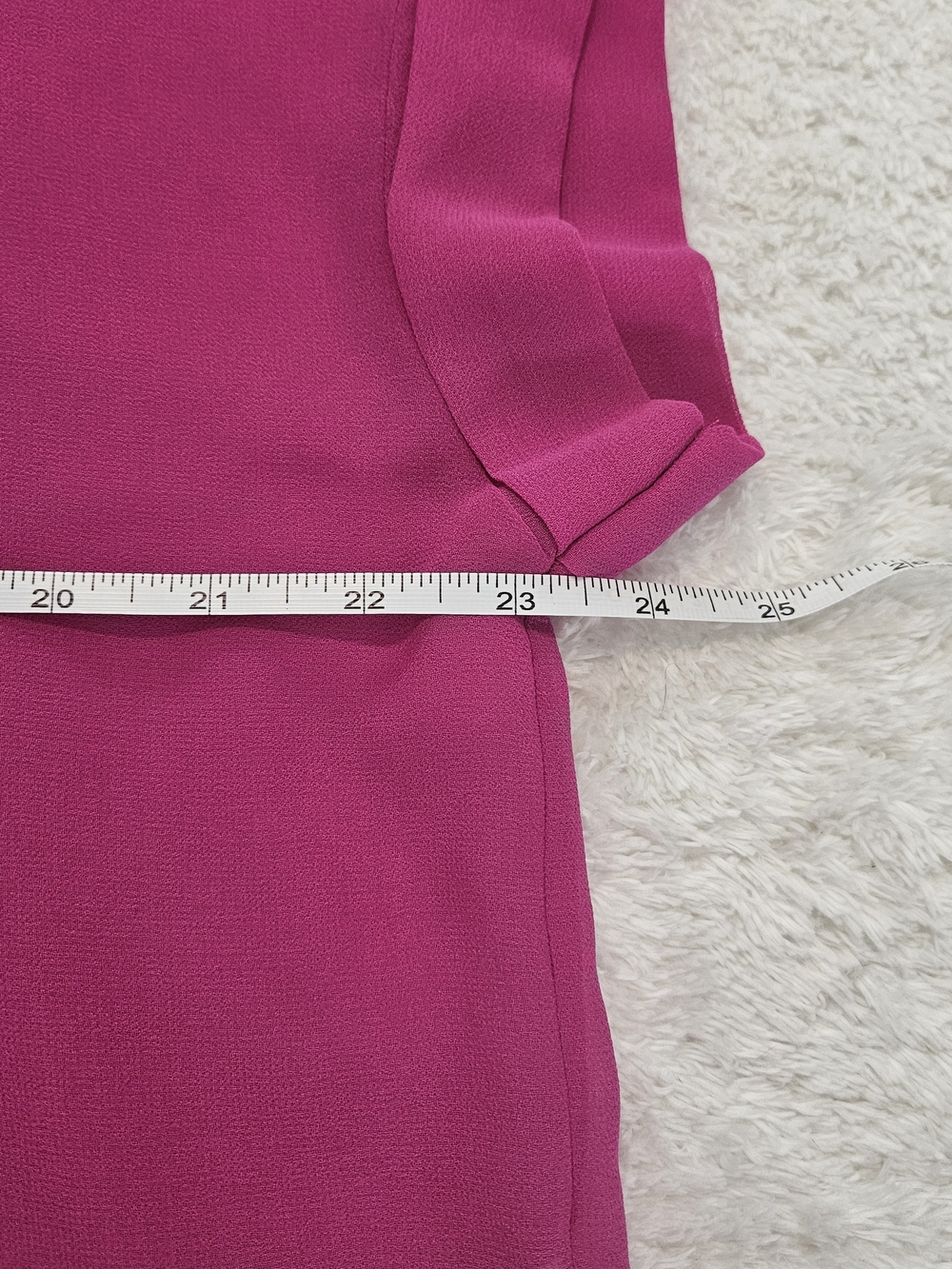 NEW Fuchsia Short Sleeve Top Size M Pink Magenta Sequins Oversized Lightweight - Picture 5 of 8